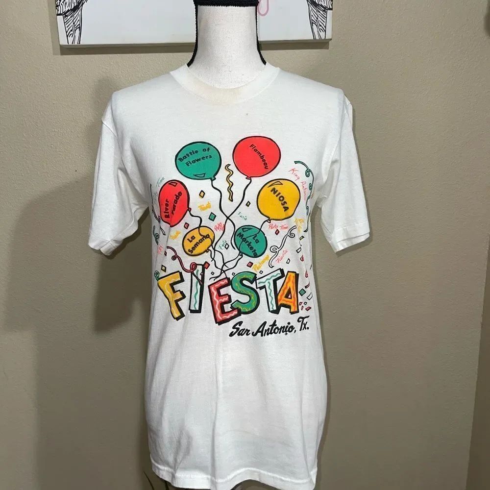 Vintage Fiesta San Antonio Texas T Shirt Single Stitch